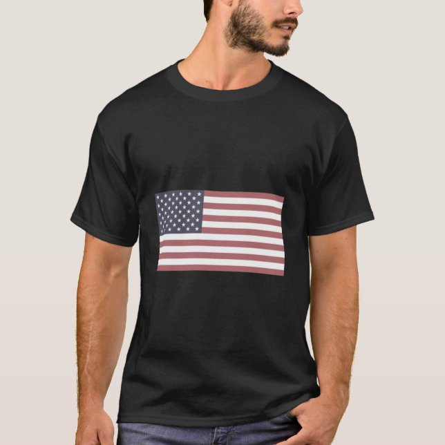 American US Flag Stars and Stripes T-Shirt (Front)