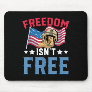 American Us Flag United States Freedom Soldier Mem Mouse Pad