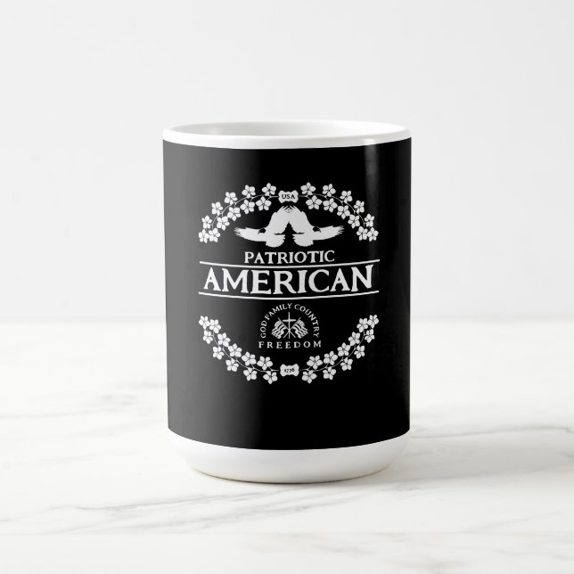 AMERICAN | USA 1776 | GOD FAMILY COUNTRY FREEDOM COFFEE MUG (Center)