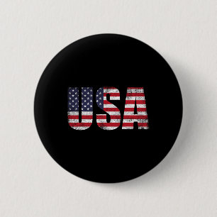 American Usa Flag 4th Of July Patriotic Men Women 6 Cm Round Badge