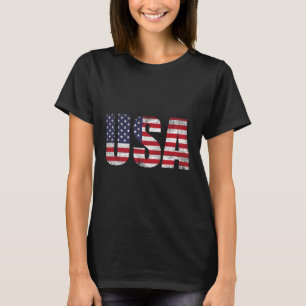 American Usa Flag 4th Of July Patriotic Men Women T-Shirt
