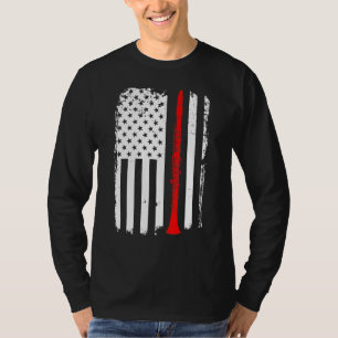 American Usa Flag Clarinet Player Musician Clarine T-Shirt