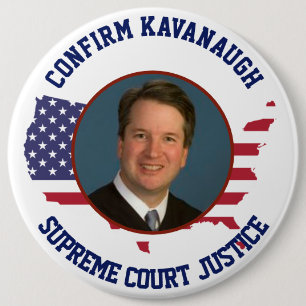 American USA Flag Confirm Judge Kavanaugh 6 Cm Round Badge