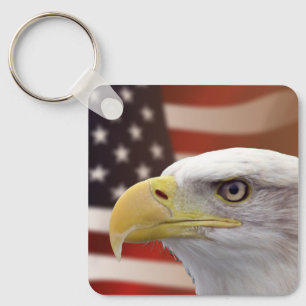 American USA Flag & Eagle Keychain