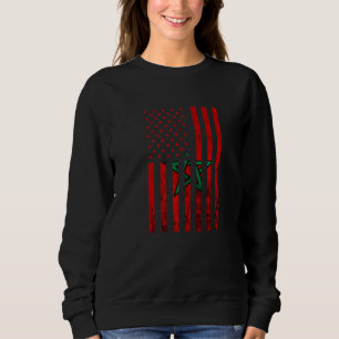 American USA Flag Morocco Moroccan Flag Moroccan R Sweatshirt