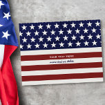 American USA Flag Patriotic July 4th Blank Back Postcard<br><div class="desc">American Flag inspired - Patriotic Red,  White and Blue postcard personalised with your name,  text,  patriotic saying or just delete the text.  Show your USA pride everyday,  on the 4th of July,  Memorial Day or Veteran’s day with this awesome patriotic design.</div>