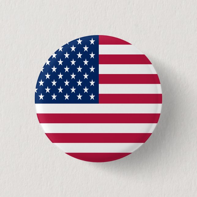 American USA Flag Pride Design 3 Cm Round Badge (Front)
