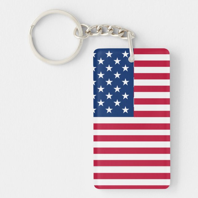 American USA Flag Pride Design-76353 Key Ring (Front)