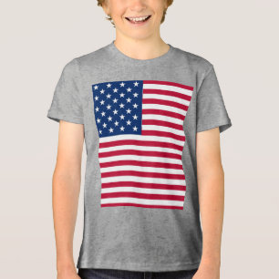 American USA Flag Pride Design-76353 Tri-Blend Shirt