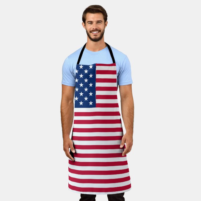 American USA Flag Pride Design Apron (Worn)