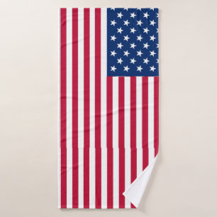 American USA Flag Pride Design Bath Towel