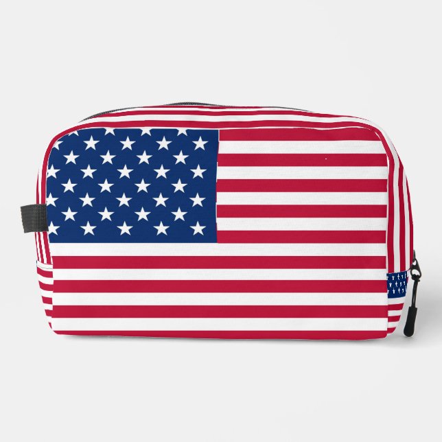 American USA Flag Pride Design Dopp Kit (Front)