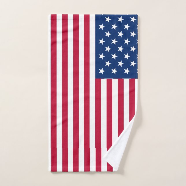 American USA Flag Pride Design Hand Towel (Hand Towel)