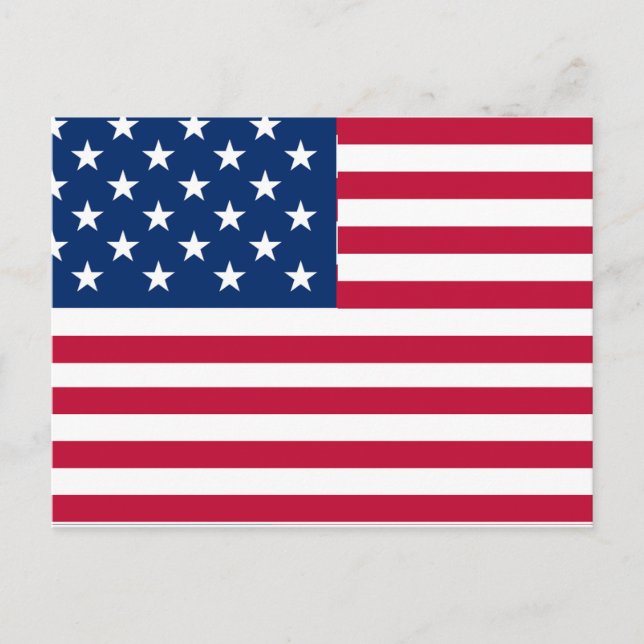 American USA Flag Pride Design Holiday Postcard (Front)