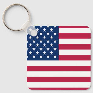 American USA Flag Pride Design Key Ring