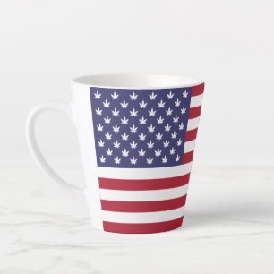 American USA Flag Pride Design Latte Mug