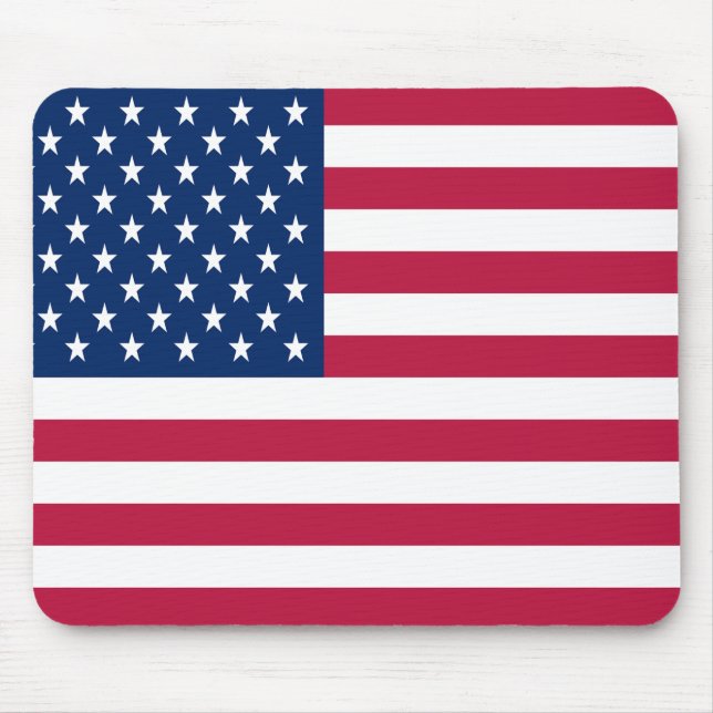 American USA Flag Pride Design Mouse Pad (Front)