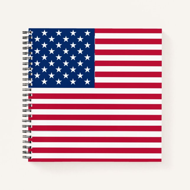 American USA Flag Pride Design Notebook (Front)
