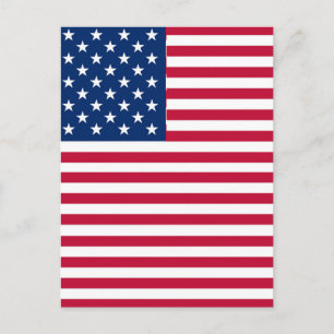 American USA Flag Pride Design Postcard