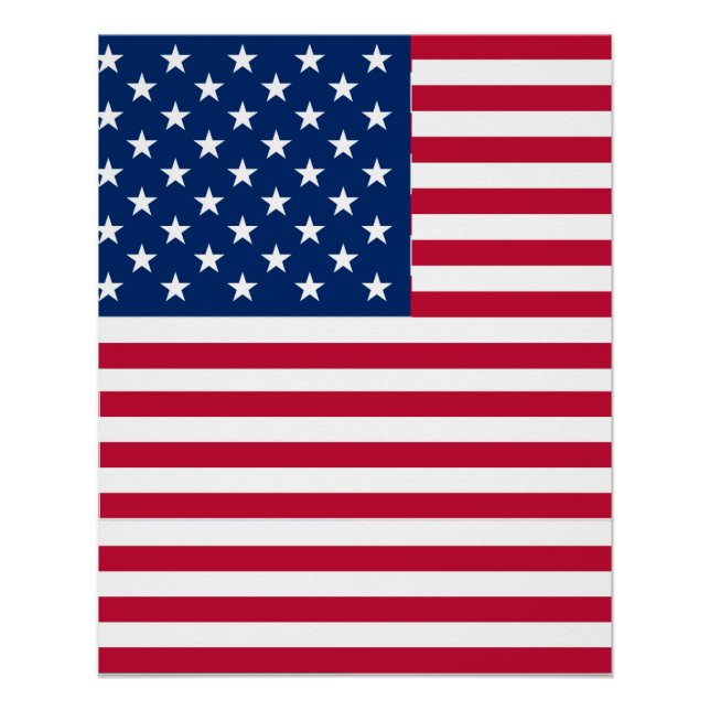 American USA Flag Pride Design Poster (Front)