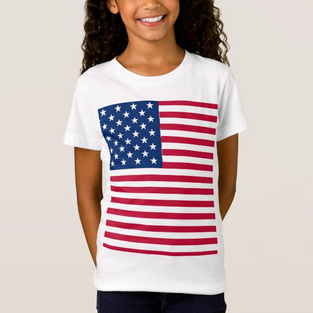 American USA Flag Pride Design T-Shirt (Front)
