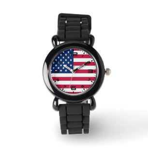 American USA Flag Pride Design Watch