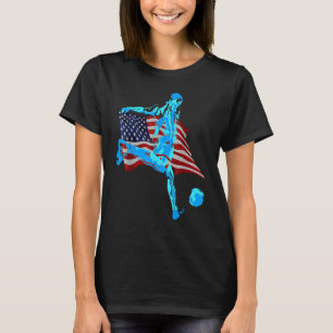 American USA Flag Soccer T-Shirt