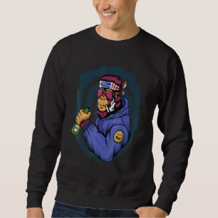American Usa Gorilla July 4th Patriotic Red White  Sweatshirt