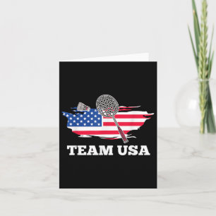 American Usa Team Shuttle Racket Badminton Player  Card