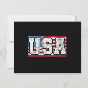 American USA US Flag 4th of July Save The Date
