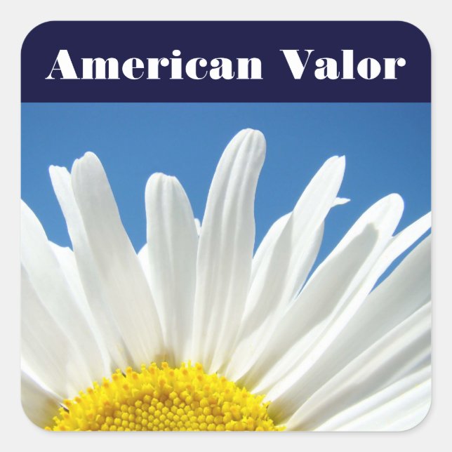 American Valour stickers Veterans Day Daisy Blue (Front)