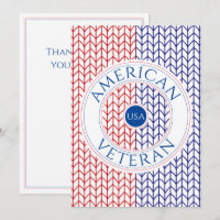 AMERICAN VETERAN 5x7 "Thank You" Flat Card
