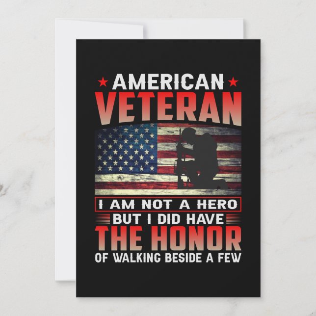 American Veteran I Am Not A Hero Save The Date (Front)