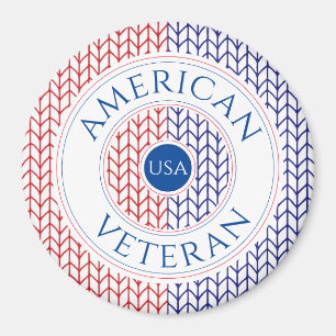AMERICAN VETERAN Round Magnet