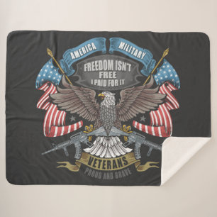 American Veteran Sherpa Blanket