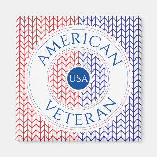 AMERICAN VETERAN Square Magnet