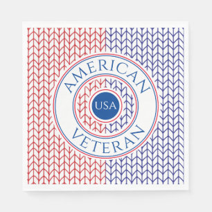 AMERICAN VETERAN Standard Luncheon Paper Napkins