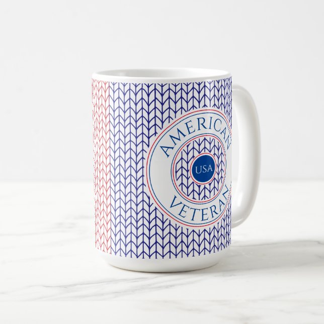AMERICAN VETERAN Tall White Mug (Front Right)