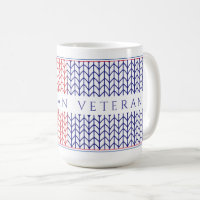"AMERICAN VETERAN" Tall White Mug