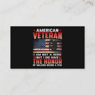 American Veteran The Honour 38 Business Card