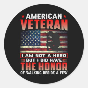 American Veteran The Honour 38 Classic Round Sticker