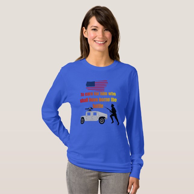 American veterans blue T-Shirt (Front Full)
