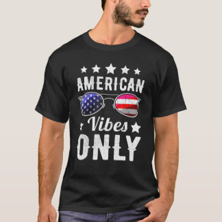 American Vibes 4th Of July Boys Kids Sunglasses Us T-Shirt