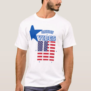 American Vibes USA Flag   Patriotic Stars & Stripe T-Shirt
