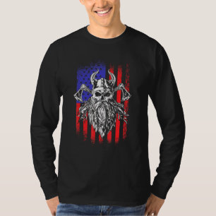 American Viking Usa Norse Valhalla Odin America Fl T-Shirt