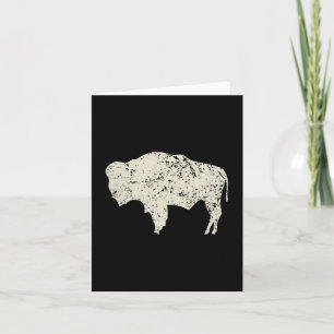 American Vintage Buffalo Men Women Silhouette Love Card