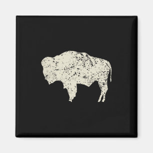 American Vintage Buffalo Men Women Silhouette Love Magnet