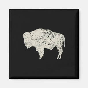 American Vintage Buffalo Men Women Silhouette Love Magnet