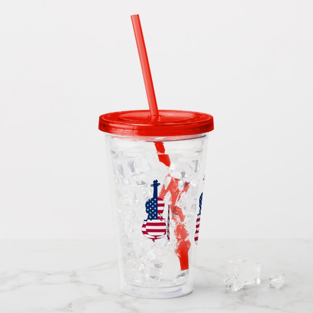 American Violin Acrylic Tumbler (Front Ice)