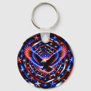 American Vision Spiral – Patriotic Eagle Optical I Key Ring